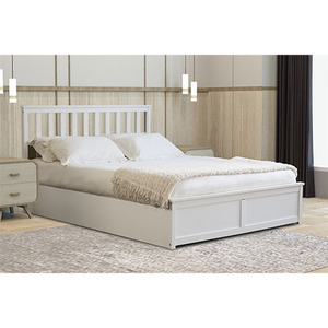 Lit Queen Size ATLANTIC Moderne avec Ottoman de Rangement Simple/Double, Revêtement Tissu Doux et Fonction de Levage, Panneau Solide - Product Image 4