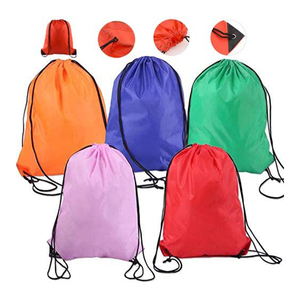 Polyester Drawstring Bag Custom Logo Promotional Eco Friendly Waterproof Gym Sports Draw String Backpack Bag
