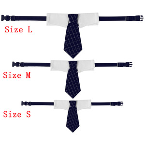 Ensemble de costume pour animaux de compagnie - Nœud <span class=keywords><strong>papillon</strong></span> et collier à carreaux pour <span class=keywords><strong>mariage</strong></span>/anniversaire - Nouvelle arrivée - Ensemble de smoking pour <span class=keywords><strong>chien</strong></span> à carreaux avec collier assorti - Product Image 2