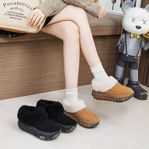 Femmes à la mode automne/hiver EVA bottines dames sans lacet talon haut neige Muller sandales avec lumière caractéristique en peluche plate-forme - Product Image 5