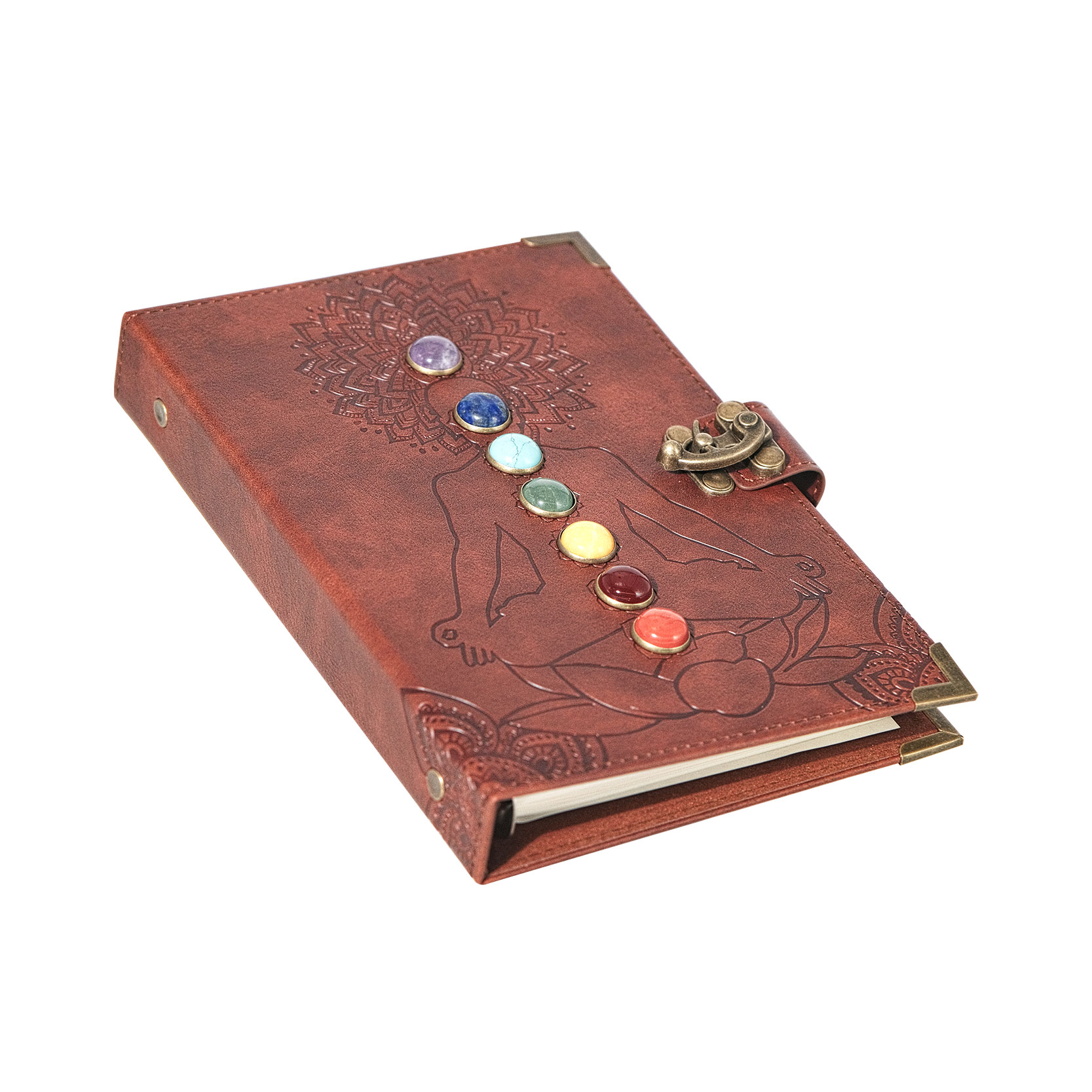 2022, печать логотипа на заказ, кристалл, 7 чакр, проявление, винтажные кожаные духовные журналы