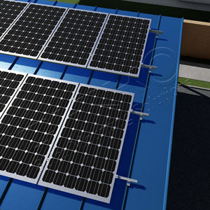 โซลูชั่นหลังคาจอดรถพลังงานแสงอาทิตย์ที่ยั่งยืน ชุดติดตั้งแผงโซลาร์เซลล์แบบยึดติดหลังคาโลหะ CHIKO แบบตะเข็บตั้ง 10 ปี - Product Image 1