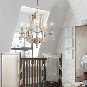 Lámpara Colgante <span class=keywords><strong>de</strong></span> <span class=keywords><strong>Techo</strong></span> Estilo Rústico Americano, <span class=keywords><strong>de</strong></span> Madera, Retro, Tipo Candelabro - Product Image 3