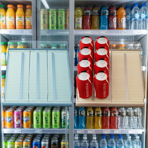 Plateau à roulettes à ressort pour boissons, sans intervention humaine, pour affichage automatique en magasin - Product Image 1