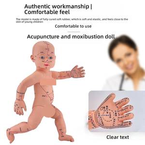 Modelo de simulación de acupuntura de PVC para bebés y niños, muñeca de entrenamiento de masaje pediátrico de acupuntura General para ciencia médica - Product Image 5