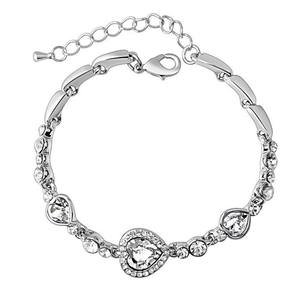 Bracciale di diamanti completi di moda coppia con cuore oceano ciondoli di cristallo bracciale con strass ragazza miglior regalo da donna bracciale - Product Image 6