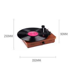 Tocadiscos de Vinilo de Madera en Oferta con Altavoces, Bluetooth, USB, Radio FM, Tocadiscos Vintage Personalizado, Reproducción de 3 Velocidades, Decoración de Audio para el Hogar - Product Image 6