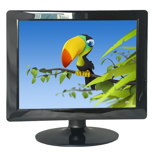 Factory Cheapest 15inch 4:3 1024*768 TFT LED VGA Computer Monitors with AV TV DVI USB