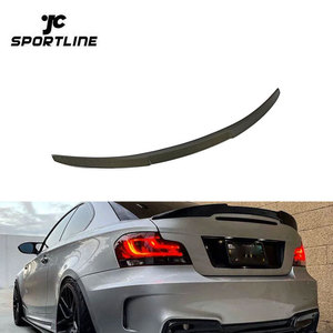 Aileron de canard en fibre de carbone M4 Look pour BMW Série 1 M 120i <span class=keywords><strong>125i</strong></span> 128i 135i M Sport <span class=keywords><strong>Coupé</strong></span> 2 portes 2008-2012 - Product Image 1