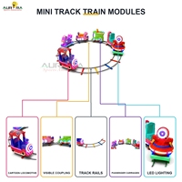 Manège Commercial Électrique sur Rail Modulaire Circulaire en Acier avec Lumières LED Multicolores pour Enfants - Divertissement Intérieur de Carnaval
