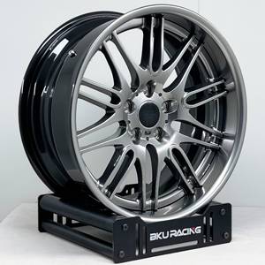Juego de 3 Ruedas Forjadas Bku 5x120 de 18 y 19 Pulgadas, Estilo <span class=keywords><strong>M</strong></span> Parallel 37, <span class=keywords><strong>Llantas</strong></span> de Aleación Plateadas para <span class=keywords><strong>BMW</strong></span> <span class=keywords><strong>E46</strong></span> E34 E90 E92 E60 E38 E39 F10 - Product Image 6