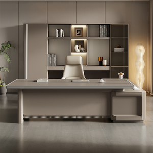 Escritorio de Oficina en Forma de L de Madera de Alta Calidad, Estilo Moderno y Lujoso para Jefe/CEO, Muebles de Oficina de Lujo - Product Image 3