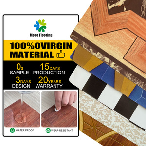 Rollo de Revestimiento de Suelo de Plástico Impermeable, Alfombra de Vinilo, Rollo de Linóleo con Respaldo de Fieltro de 3m/<span class=keywords><strong>4m</strong></span> de Ancho para Sala de Estar - Product Image 3