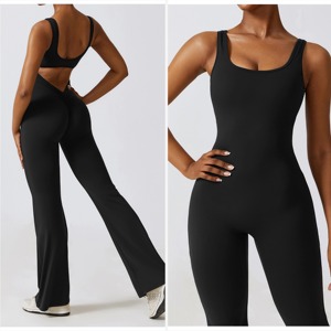 Lunga lunghezza cavo posteriore morbido rapido asciutto Scrunch dietro tuta Yoga abiti sportivi e un pezzo Stretch vestiti - Product Image 4