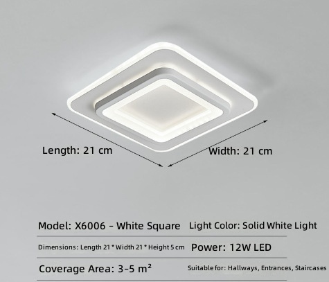 White Square 21CM [White Light]