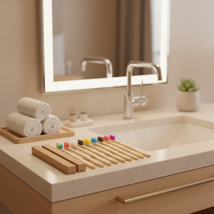 Cepillo de Dientes de Bambú con Cerdas Suaves de Primera Calidad, Cepillo de Dientes de Bambú de Marca Privada para <span class=keywords><strong>Hotel</strong></span> y Spa - Product Image 2
