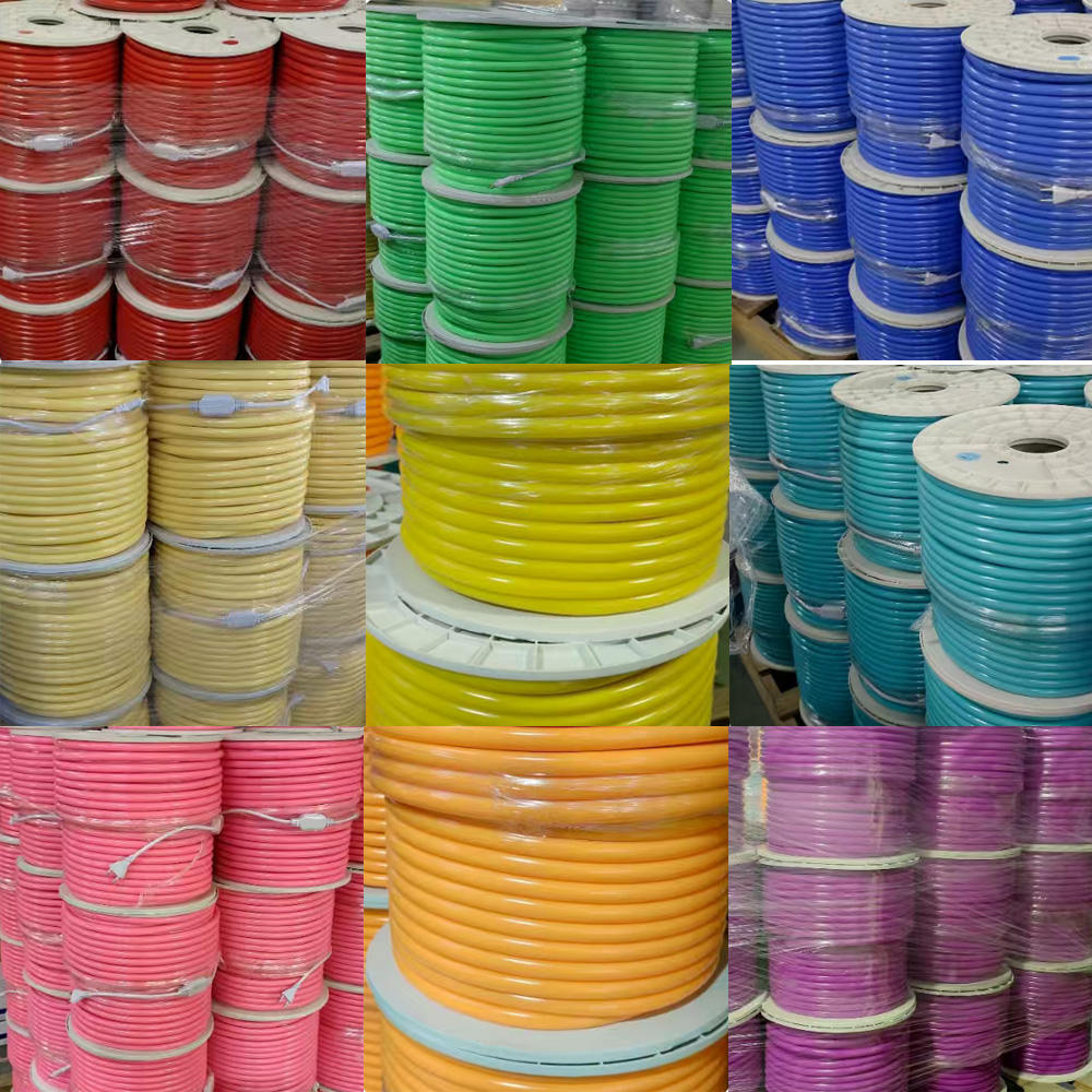 8mm 8x16mm Cuttable Led Neon Flex AC 220v Neon Led Strip Light IP67 PVC Neon Outdoor Waterproof 220v Outdoor Led Lights Rope