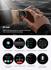นาฬิกาสมาร์ทวอทช์ X3 สำหรับผู้ชาย ออกกำลังกายกลางแจ้ง กันน้ำ 1ATM หน้าจอ AMOLED ขนาดใหญ่ 1.73 นิ้ว แบตเตอรี่ 900mAh พร้อมฟังก์ชั่นตรวจสุขภาพ - Product Image 4