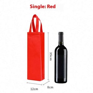 Bolsa de Embalaje para Vino, Bolsa de Mano para Botellas, No Tejida, Simple o Doble, Laminada, con Logotipo Imprimible, Ecológica - Product Image 6
