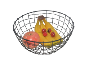 Di alta qualità nero rotondo filo di metallo cesto di conservazione della frutta casa cucina espositore decorativo <span class=keywords><strong>per</strong></span> cibo <span class=keywords><strong>pane</strong></span> e frutta PC materiale - Product Image 4