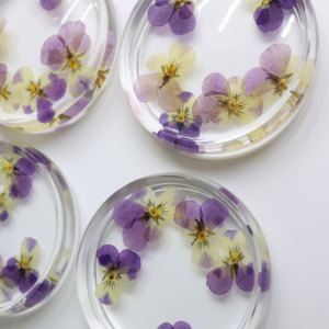 Newkng ถาดรองแก้วคริสตัลแพลตตินัมบรรจุดอกไม้ออร์แกนิกแท้ขนาด9ซม. สำหรับเป็นของขวัญตกแต่งห้องครัว - Product Image 4