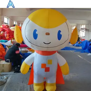 निर्माता कारखाने OEM कस्टम ऑक्सफोर्ड कपड़ा inflatable कार्टून गुड़िया 3D विज्ञापन के लिए inflatable रोबोट शुभंकर