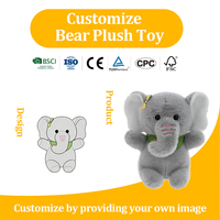 Ensemble de jouets en peluche Compagnon de bureau Éléphant Renard Pingouin Outil d'apprentissage anti-stress Cadeau d'anniversaire Logo personnalisé ODM OEM
