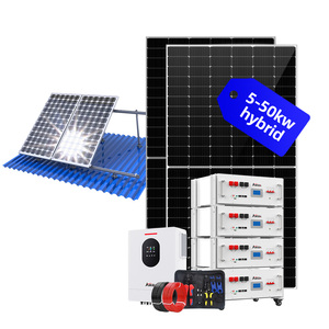 Kit Completo de Sistema de Suministro de Energía Solar para el Hogar de 5kW a 50kW, Sistema Híbrido Fuera de la Red con Almacenamiento de Energía en Baterías - Product Image 1