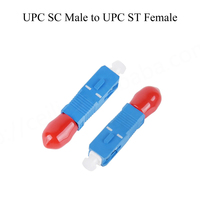 Fibra óptica APC/UPC FC/LC/SC/ST macho/hembra a Adaptador convertidor monomodo conector híbrido