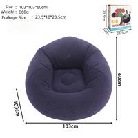 Canapé gonflable multifonctionnel portable grand et confortable en PVC pliable pour la maison et l'extérieur