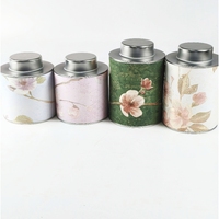 Nouvelle boîte à thé en étain de style chinois avec relief tridimensionnel en forme de chrysanthème