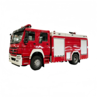 Camion de pompiers HOWO 6 tonnes, châssis 4x2, réservoir grande capacité, pompe haute pression, système de lutte contre l'incendie intégré, sauvetage d'urgence