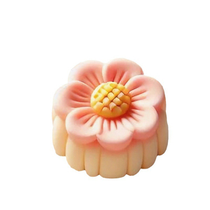 초기 라이저 복숭아 꽃 모양 케이크 머핀 월묵 실리콘 몰드 실리콘 몰드 초콜릿 캔디 만들기 금형 용 문 케이크 - Product Image 6