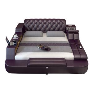 Italian King Size <strong>Bed</strong> Wood Multi Function Storage European Style Postmodern Luxurious Bedroom - Product Image 1