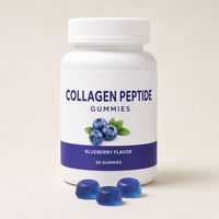 Gummies de collagène peptidique saveur myrtille 60 gummies OEM ODM Complément alimentaire