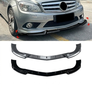 Spoiler Anteriore per Paraurti, Upgrade Esterno per <span class=keywords><strong>Mercedes</strong></span>-Benz Classe <span class=keywords><strong>C</strong></span> W204 Prima <span class=keywords><strong>Generazione</strong></span> AMG Line 2007-2010 - Product Image 1