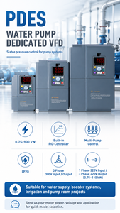 3Phase 45Kw Ac Motor Drive Frequency 220V Variable <b>Speed</b> <b>Controller</b> VFD for Industrial Equipment PDES Wide Voltage Range Operate - Product Image 2