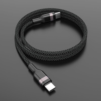 Cable USB-C a USB-C de Aleación de Aluminio con Carga Rápida Magnética de 60W para Teléfonos Móviles y Bancos de Energía