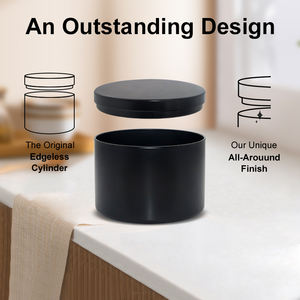 بيع بالجملة من المصنع علب قصدير مخصصة 2 أونصة 4 أونصة 8 أونصة 10 أونصة 16 أونصة للشموع مع أغطية علب قصدير سوداء غير لامعة حاويات معدنية - Product Image 4