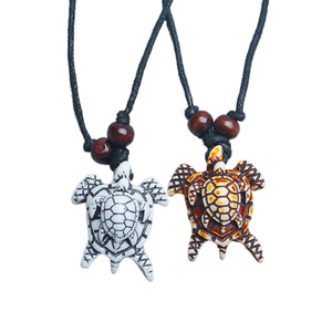 <span class=keywords><strong>Collier</strong></span> d'amitié rétro en corde tressée extensible avec pendentif tortue mère et enfant, style hip-hop cool pour les soirées en boîte de nuit - Product Image 5