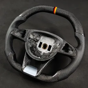 Volant en fibre de carbone LED forgé compatible avec <span class=keywords><strong>Mercedes</strong></span>-Benz <span class=keywords><strong>AMG</strong></span> A45 C43 C63 E63 S63 W205 W213 W222 CLA CLS GLA GLS GLC GLE W176 - Product Image 5