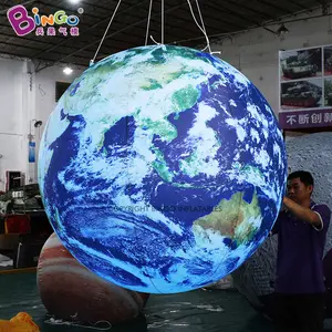 Bingo Gonflable Monde Globe Terre Carte Boule Led Éclairage Gonflable Grand Globe De Terre Ballon