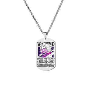 Cadeau promotionnel <span class=keywords><strong>Cool</strong></span> dessin animé Luffy Roronoa Zoro collier en métal étiquettes de chien accessoires ornement colliers en gros <span class=keywords><strong>Widget</strong></span> pendentif - Product Image 4