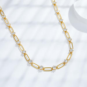 Pulseras de tenis y collares de moissanita de estilo clásico, de cadena fina, de moda, venta al por mayor de fábrica, que pasan la prueba del probador. - Product Image 5