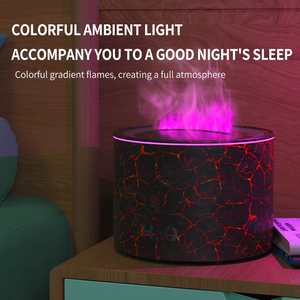 Nuevo escritorio Usb 160ml humidificador de llama con luz nocturna difusor de aceite esencial hogar Mini difusor de fuego aromaterapia - Product Image 5