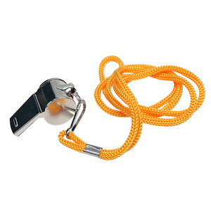 นกหวีดกีฬาสแตนเลสพร้อมสายคล้องคอ ผิวขัดเงา เสียงดังคมชัด เหมาะสำหรับโค้ช กรรมการ ผู้ตัดสิน การแข่งขันกีฬา - Product Image 1