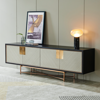 Console de télévision moderne à 3 tiroirs, meuble de table pour le salon, en cristal argenté avec miroir, meuble TV