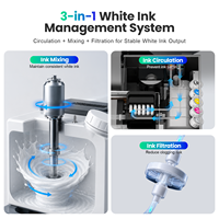 Imprimante DTF A3 en stock aux États-Unis avec circulation d'encre blanche et nettoyage automatique pour l'impression de t-shirts et de vêtements