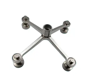 Stainless Steel 304/316 Glass Hardware Fittings One Two Four Arm Glass Spiders with accessories for Curtain Wall