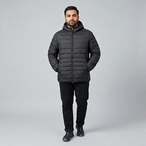 Chaqueta de Plumón para Hombre de Alta Calidad, Material Transpirable Personalizado con Cuello Alto para Invierno, Estilo Urbano - Product Image 1